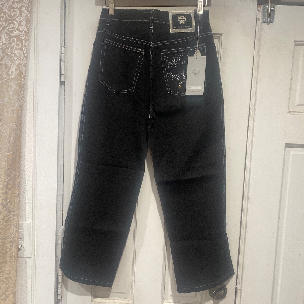 Ladies Authentic MCM Vintage Embellished Capri Jeans Sz 28 - Picture 2 of 10